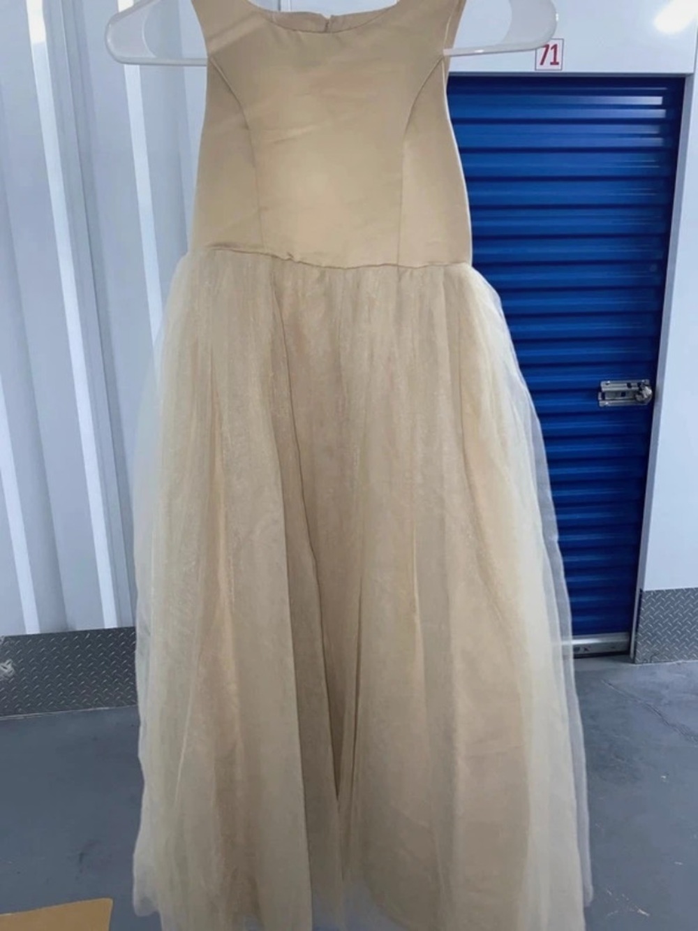 Azazie Cream girls dress